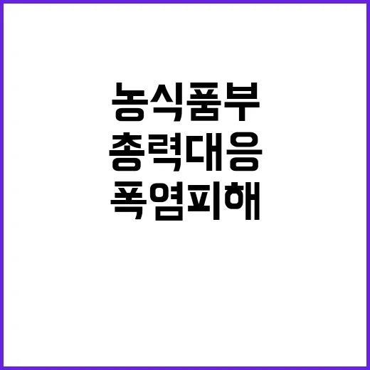 폭염 피해, 농식품…