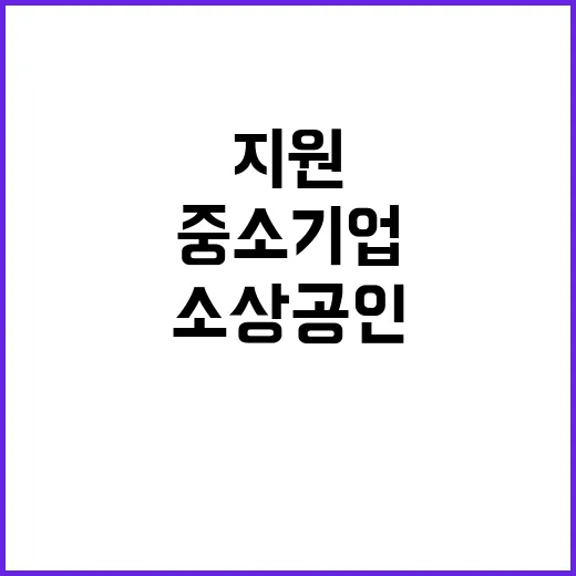 5600억 원 지원, 중소기업과 소상공인 희망의 빛!