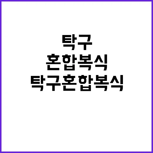 탁구 혼합복식, 세…