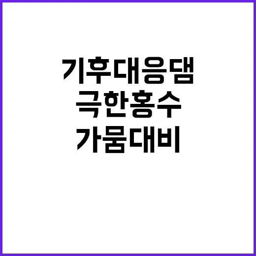 기후대응댐, 극한 …