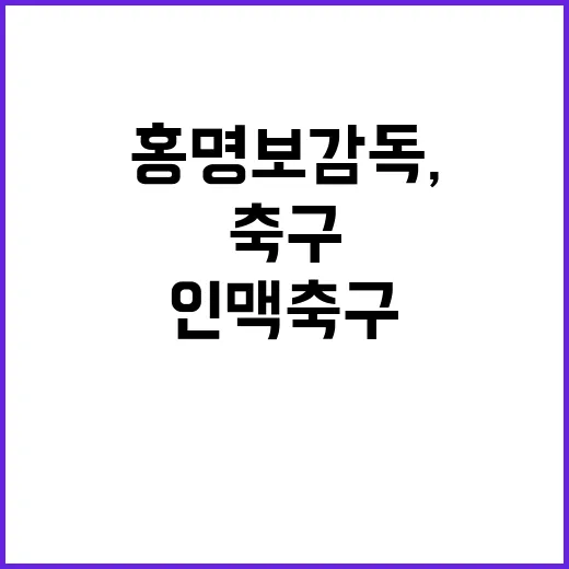 홍명보 감독, 과거…