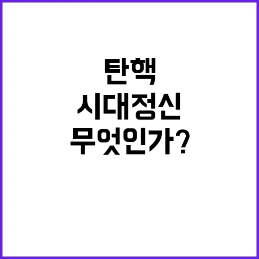 탄핵, 시대정신의 진실은 무엇인가?