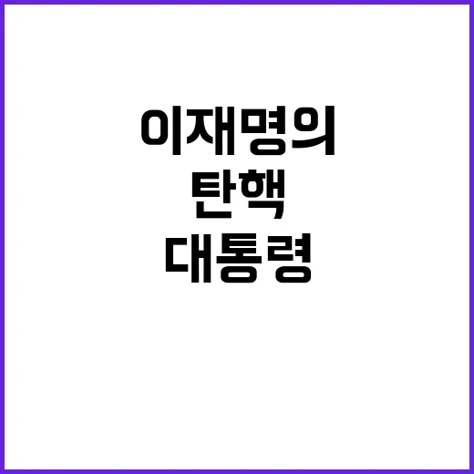 대통령 탄핵, 이재명의 충격적인 발언 공개!