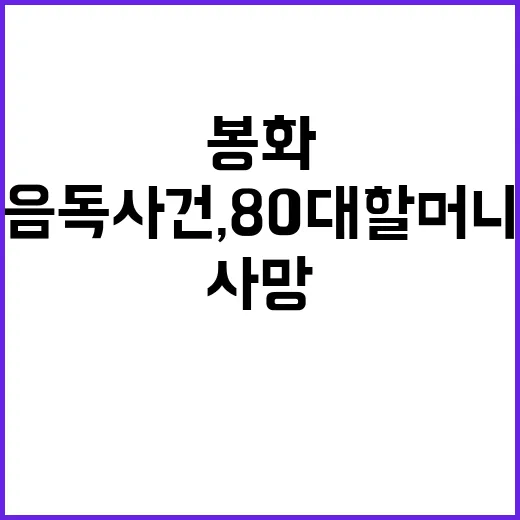 봉화 음독 사건, …