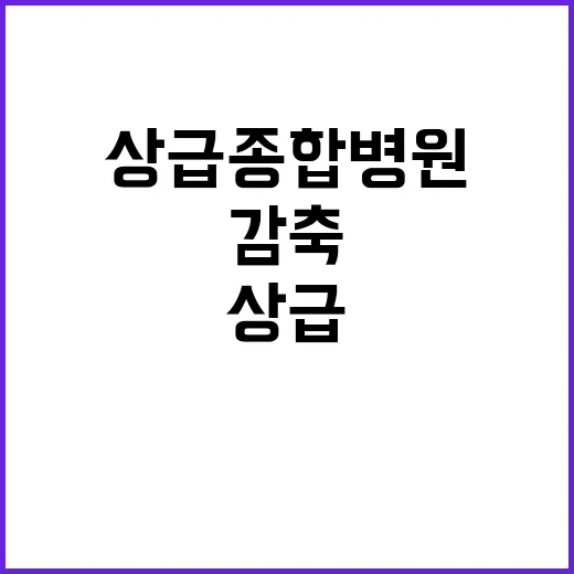 복지부, 상급종합병원 감축목표 미확정 사실 공개!