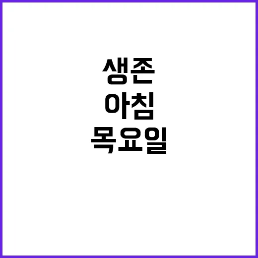 ‘잘’ 뭉쳐야 생존하는 목요일 아침의 비밀