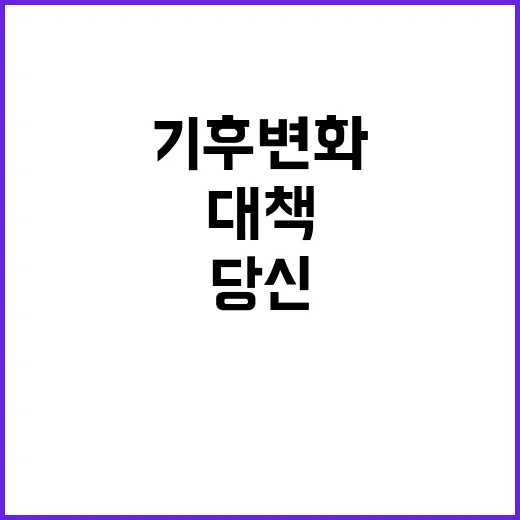 기후변화로 인한 농산물 대책, 당신의 미래 결정!