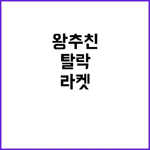 ‘탈락’ 왕추친, 망가진 라켓의 진실은?