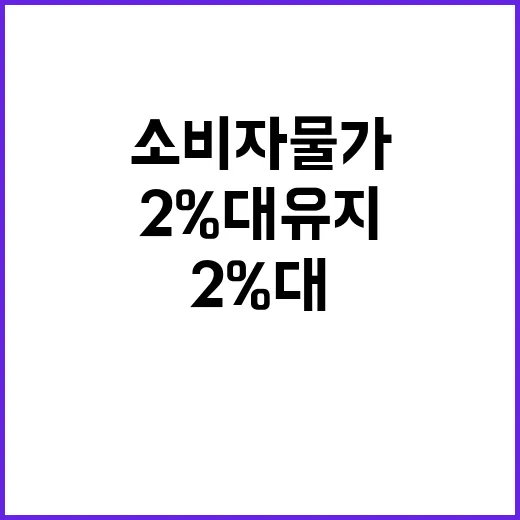 물가안정 지속…정부, 소비자물가 2%대 유지!