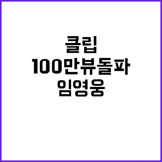 임영웅 라이브 클립, 100만 뷰 돌파 비밀 공개!