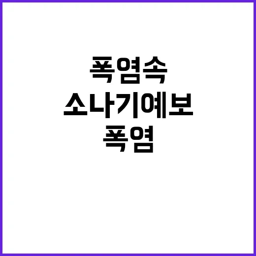 강릉 더운 밤, 폭염 속 비와 소나기 예보!