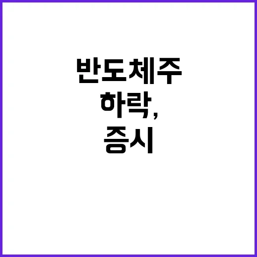 증시 하락, 반도체…