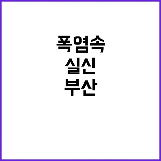 폭염 속 실신사고, 부산행복주택 재공고 소식!