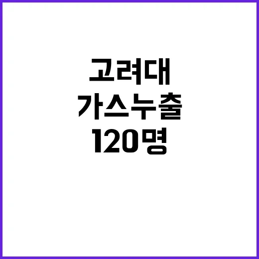 아르곤 가스 누출, 고려대 120명 긴급 대피!