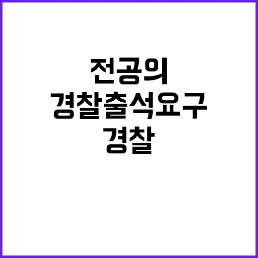 경찰 출석 요구, …