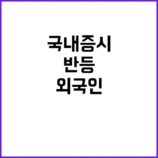 반등, 외국인 매도…