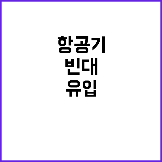 빈대 유입, 항공기…