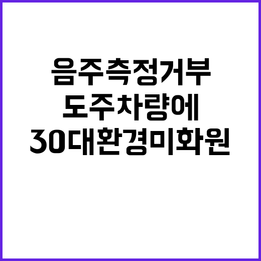 음주측정 거부, 도주차량에 30대 환경미화원 사망!