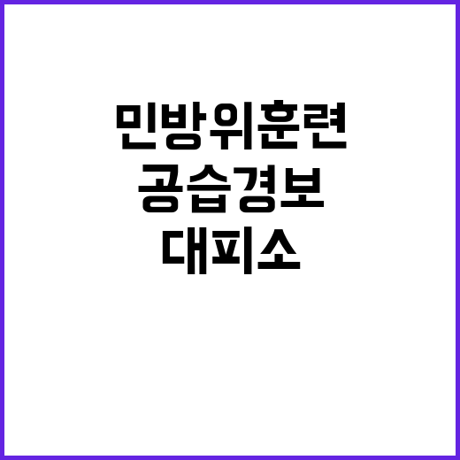 민방위 훈련, 공습경보 시 대피소로 가야!