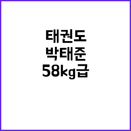 박태준, 태권도 58kg급 완승으로 8강 진출!