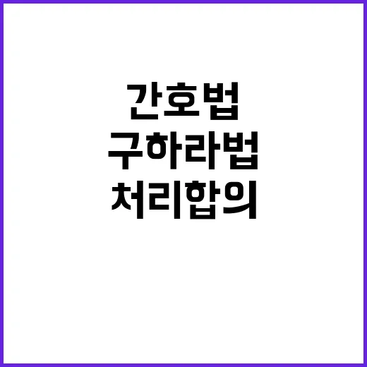 구하라법, 간호법 본회의 처리 합의 소식!