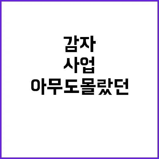 감자사업 아무도 몰…