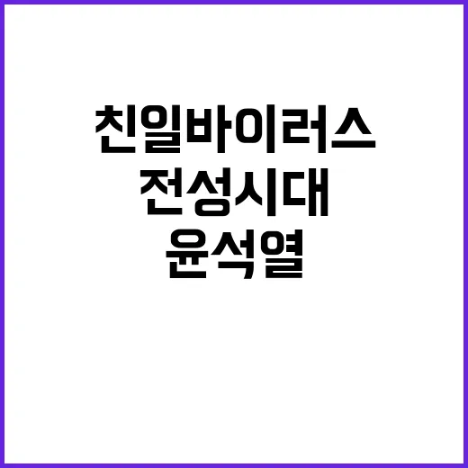 친일 바이러스 윤석열 정권의 전성시대 예고!