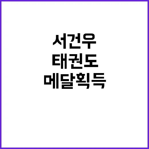 태권도 서건우 메달…