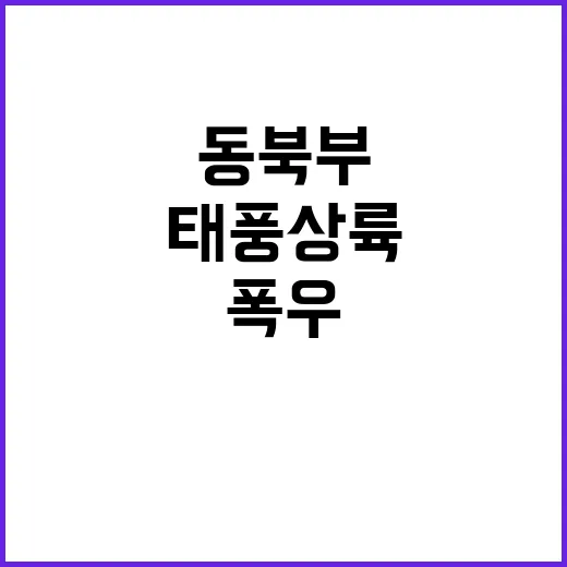 태풍 상륙! 동북부 폭우 대피 요청 발령