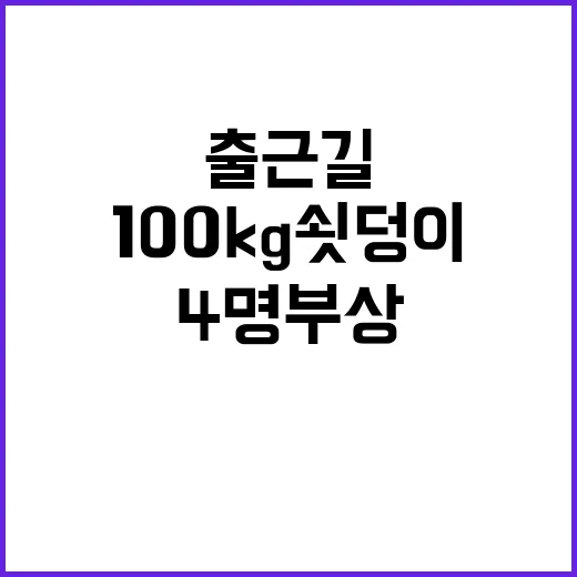 날벼락! 100kg 쇳덩이 출근길에 4명 부상