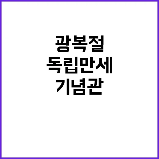 문화독립만세 임정기념관에서 광복절 행사 개최!