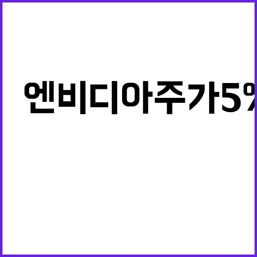 화웨이 AI 칩 불구 美엔비디아 주가 5% 상승!