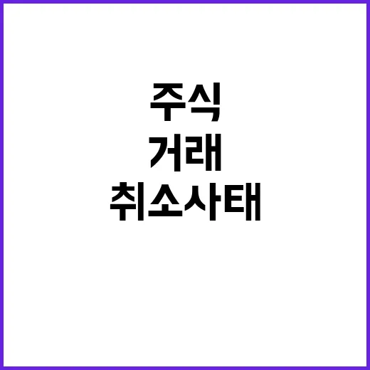 주문취소 사태 금투…