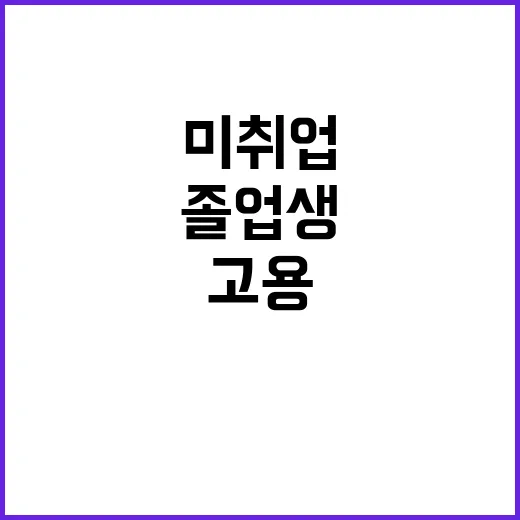 고용올케어 서비스 미취업 대학 졸업생의 희망!