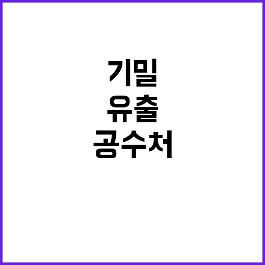 공수처 기밀 유출 …