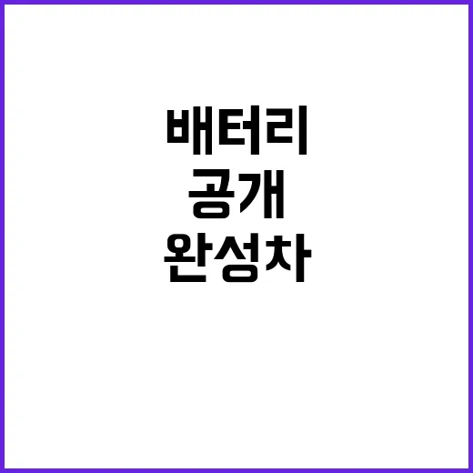 배터리 주도권 완성차 업계의 숨겨진 비밀 공개!