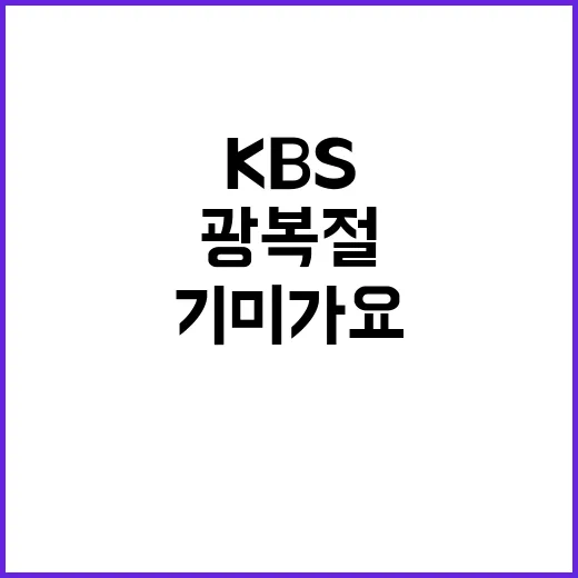 광복절 기미가요 KBS 편성 논란 급부상!