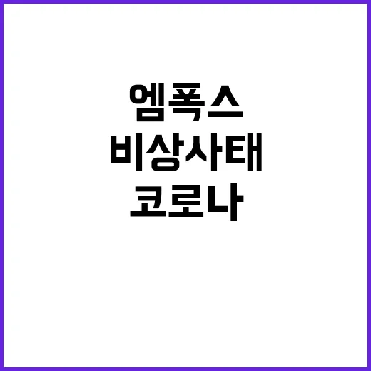 코로나 비상사태 엠…