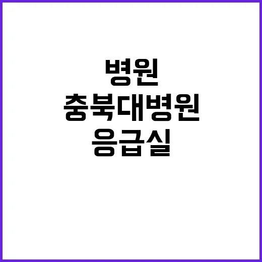 “충북대병원 응급실…