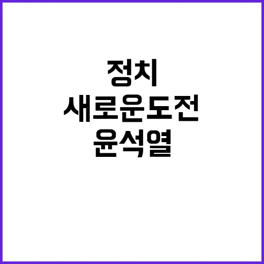 고독한 정치 윤석열…