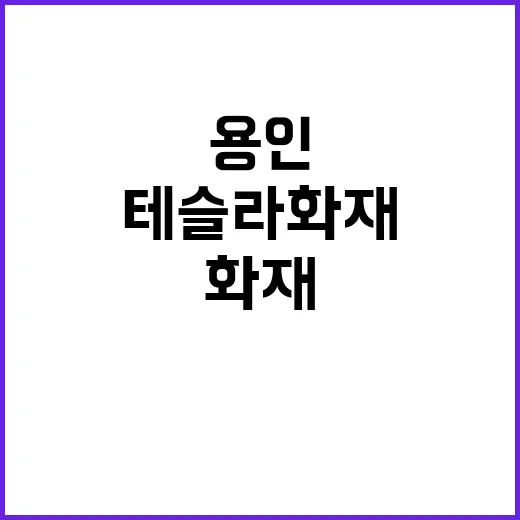 테슬라 화재 경기 용인에서 일어난 주말 사건!