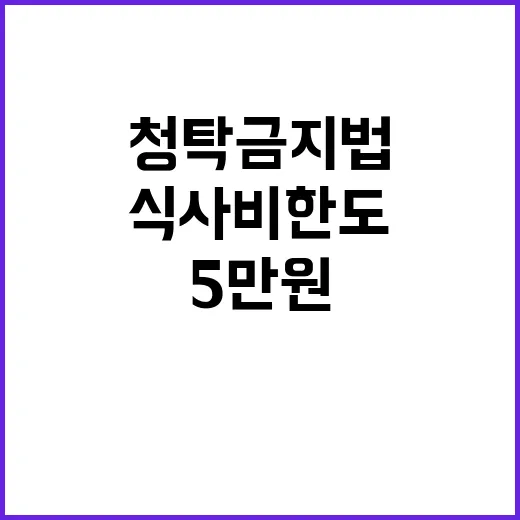 청탁금지법 개정 식…