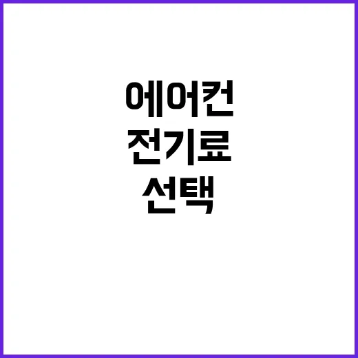 전기료 급증! 에어컨 사용자는 어떤 선택할까?