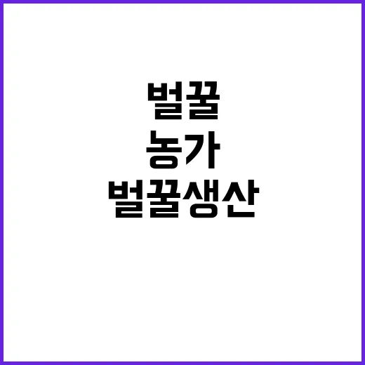 벌꿀 생산농가 보호 계획 공개! 당신의 생각은?