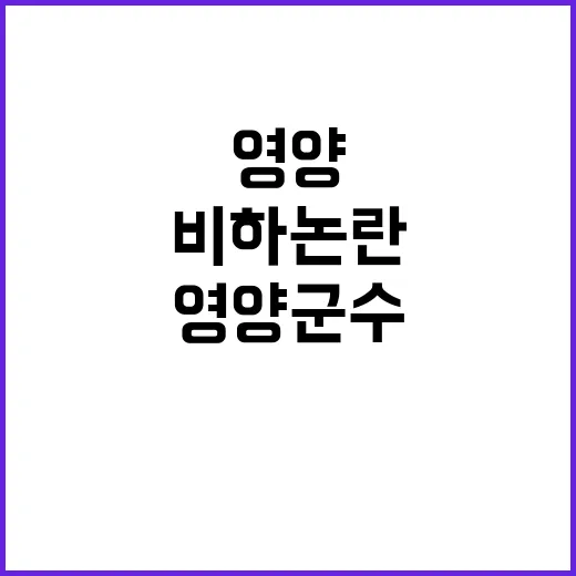 영양군수 지역 비하…