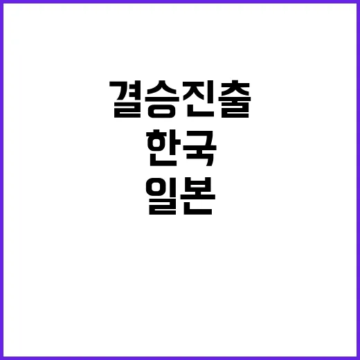 결승 진출 한국 일본 하나된 응원석!