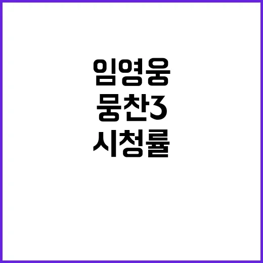 임영웅 뭉찬3 시청률 폭등 비결 공개!