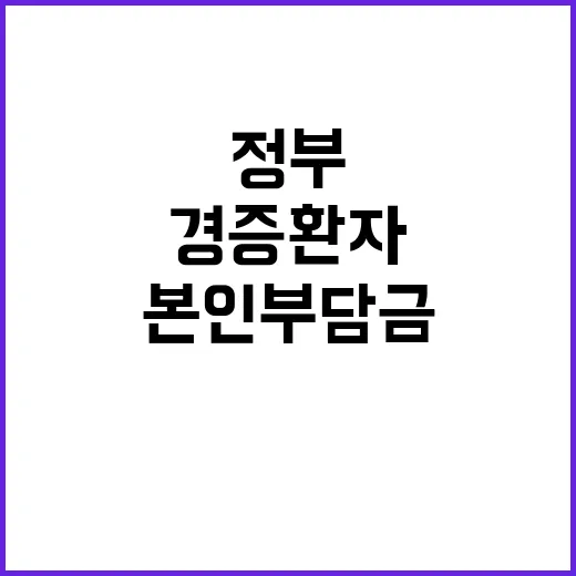 경증환자 본인부담금…