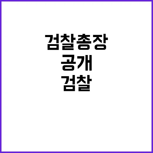 논란 해소 검찰총장 입장 공개로 이루어진다!