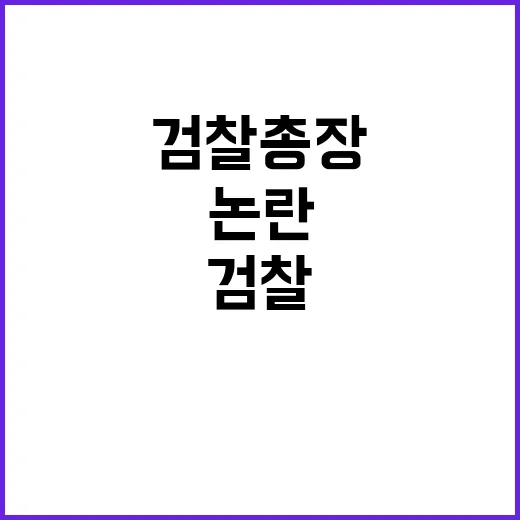 검찰총장 논란 종식…